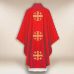 Chasuble brodée Croix de Jérusalem