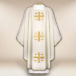Chasuble brodée Croix de Jérusalem