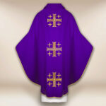 Chasuble brodée Croix de Jérusalem