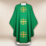 Chasuble brodée Croix de Jérusalem