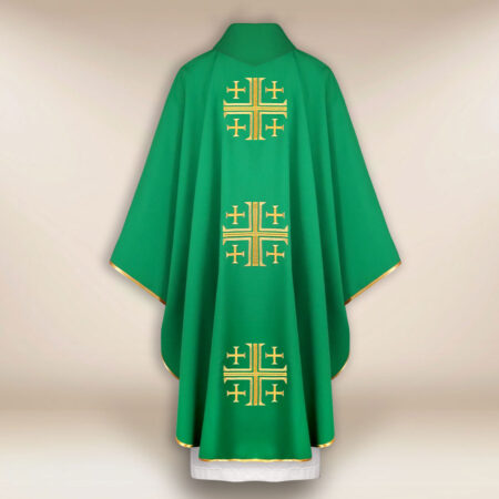 Chasuble brodée Croix de Jérusalem