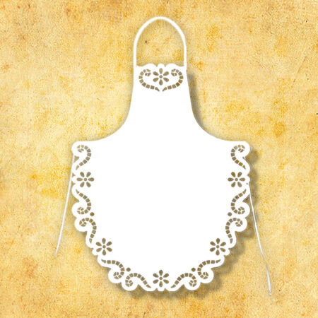tablier ajouré blanc