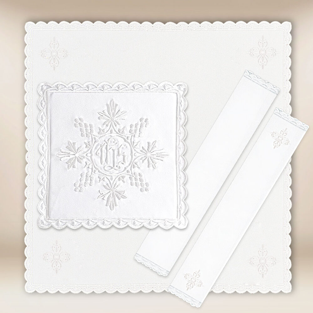 Linge de calice blanc IHS
