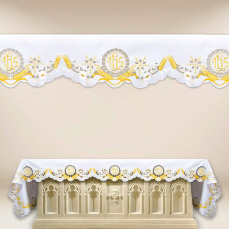 Nappe d’autel brodée 388x111cm