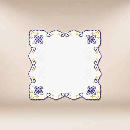 Serviette brodée violette 45×45