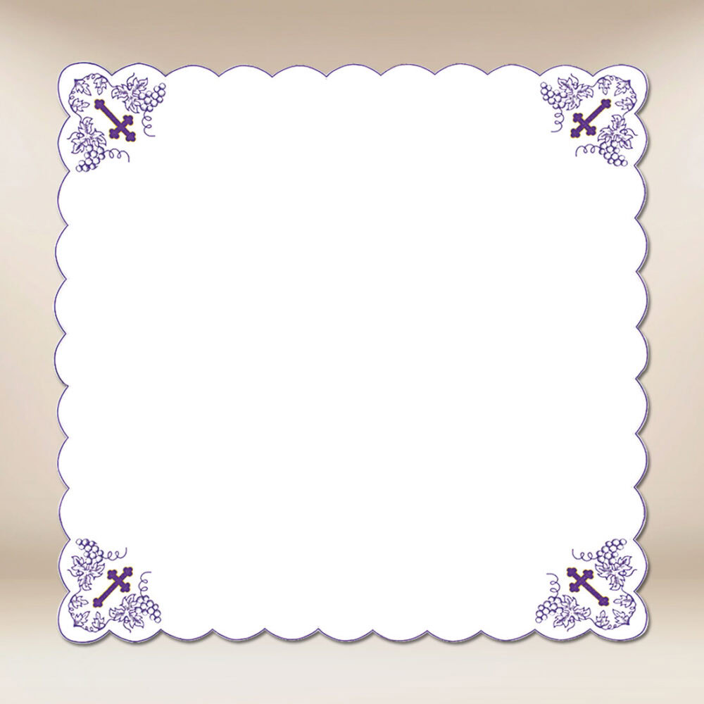 Serviette brodée de Carême