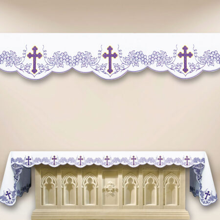 Nappe brodée liturgique Na Post 268x115cm