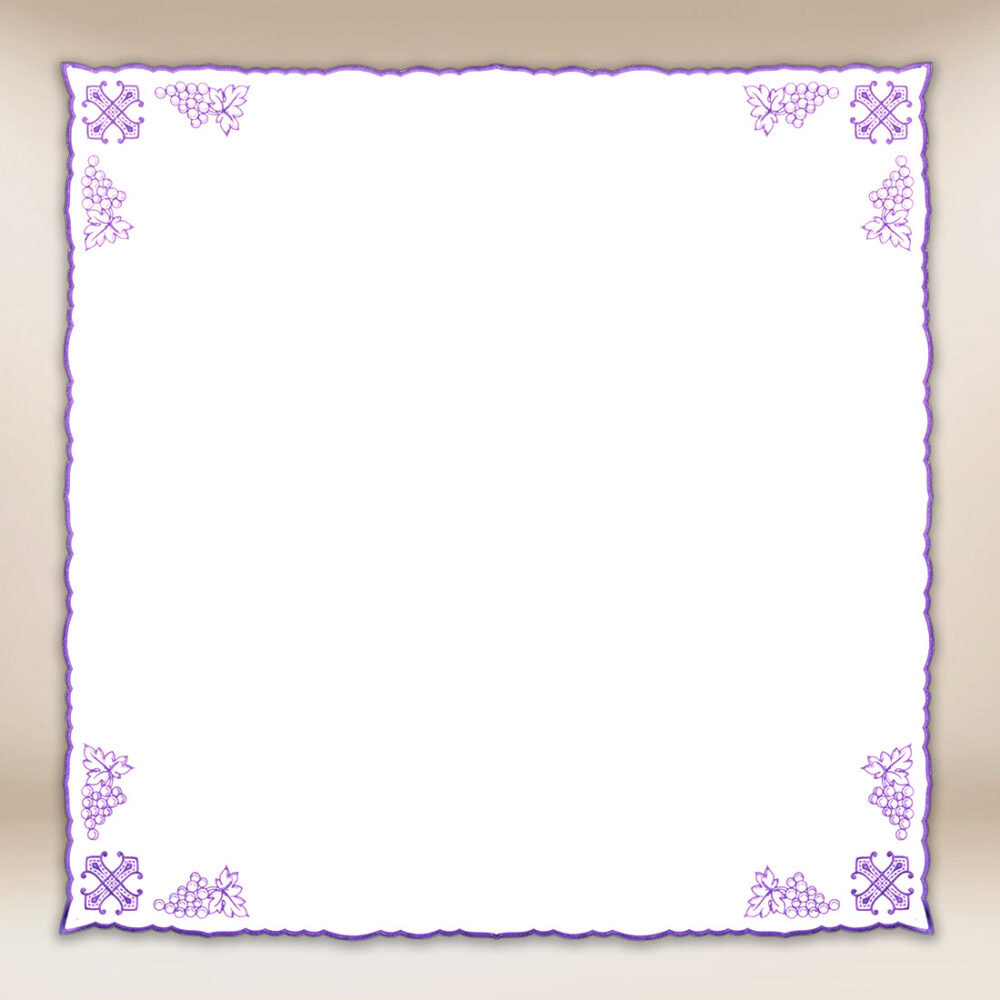 Serviette brodée de Carême