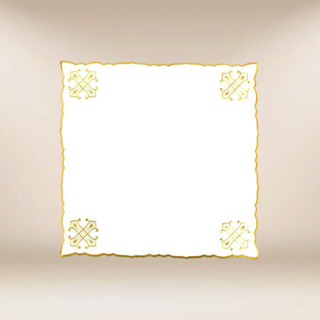 Serviette brodée dorée 45x45
