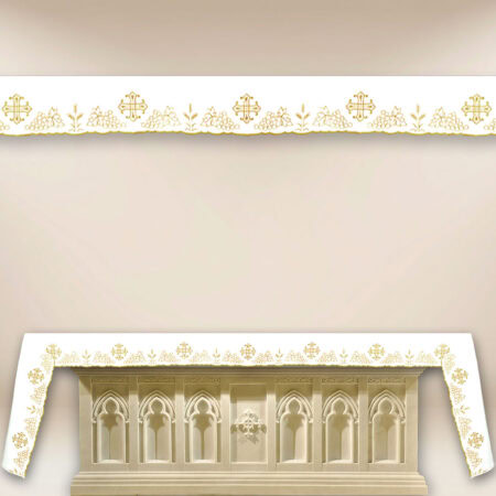 Nappe brodée dorée