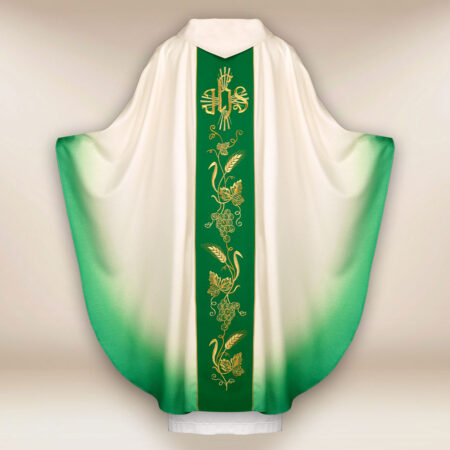 Chasuble avec bande verte IHS