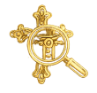 Un détail raffiné de la broderie liturgique : une décoration élégante des vêtements liturgiques